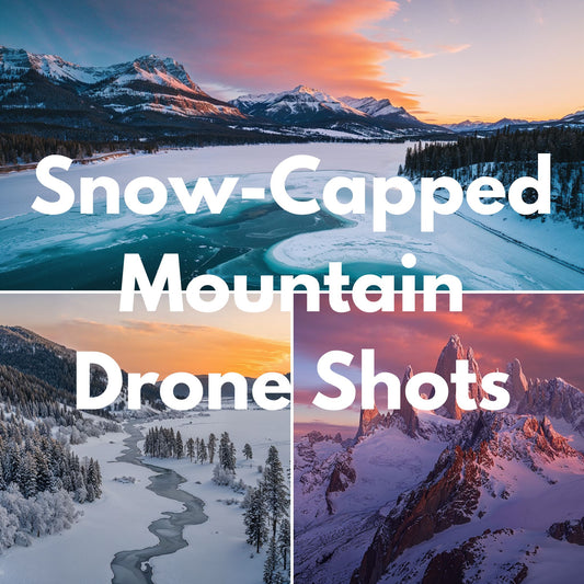 Snow-Capped Mountain Drone Photo Pack